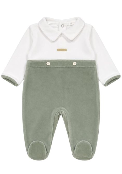 Tutina neonato verde in velluto BLUES BABY | BB1646/ANVERDE